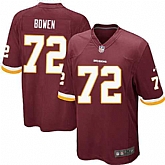 Nike Men & Women & Youth Redskins #72 Bowen Red Team Color Game Jersey,baseball caps,new era cap wholesale,wholesale hats